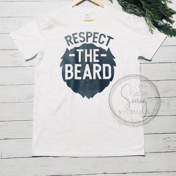 Respect the Beard Men’s Tee large NEW - Picture 7 of 7